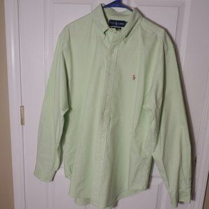 Ralph Lauren Men's Green Button Down Shirt 16 1/2